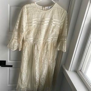 Cream colored lace dress
